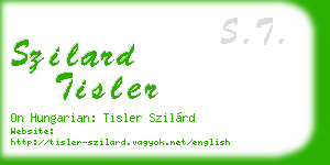 szilard tisler business card